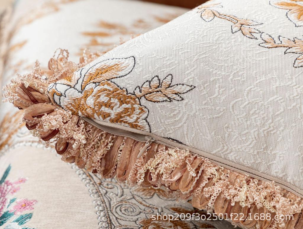 Luxury European Sofa Cover High Density Jacquard Lace  1/2/3/4 Seater Slipcover Couch Furniture Recliner Protector Anti-Slip