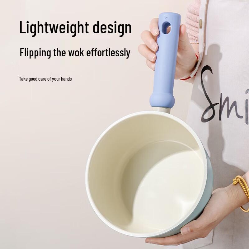Wutuo Ceramic Non-Stick Milk Pot with Silicone Lid