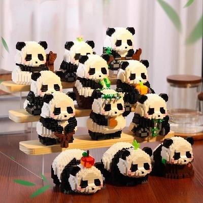 Seria Zwierzęca Panda Klocki Figurka Uroczy Mikro Model DIY Diamentowe Klocki Urodzinowe Zabawki dla Dzieci Chłopców Dziewczynek Prezenty