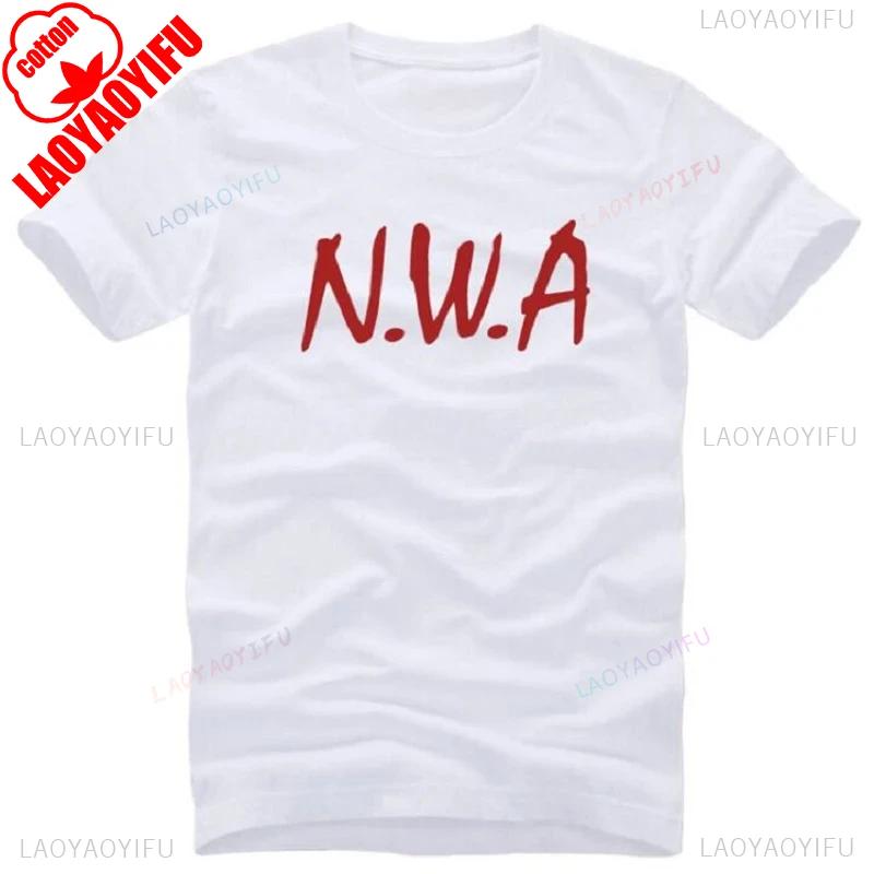 NWA N.W.A. T Shirts Men Hot Sale Short Sleeve Letter Printed Men's T-Shirt Fashion Cotton Street Rap Hip Hop Summer Casual Tees