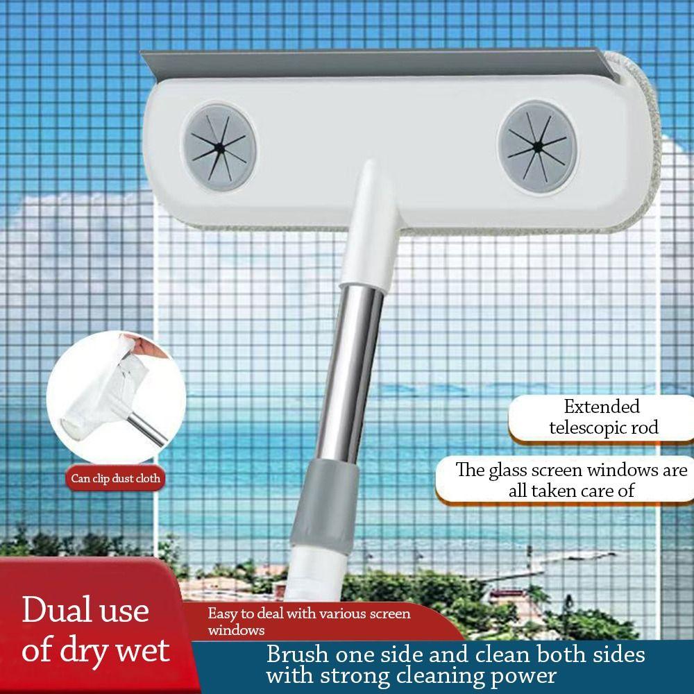 

Telescopic Rod Glass Cleaning Brush Dust Removal Sofa Cleaning Brush for Home