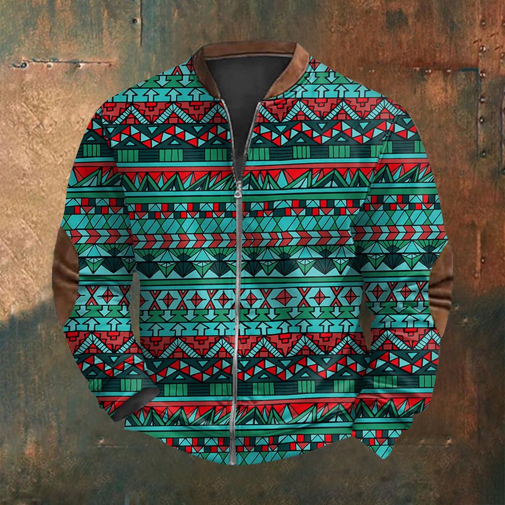 Men's Retro Casual Gradient Printed Sweatshirt