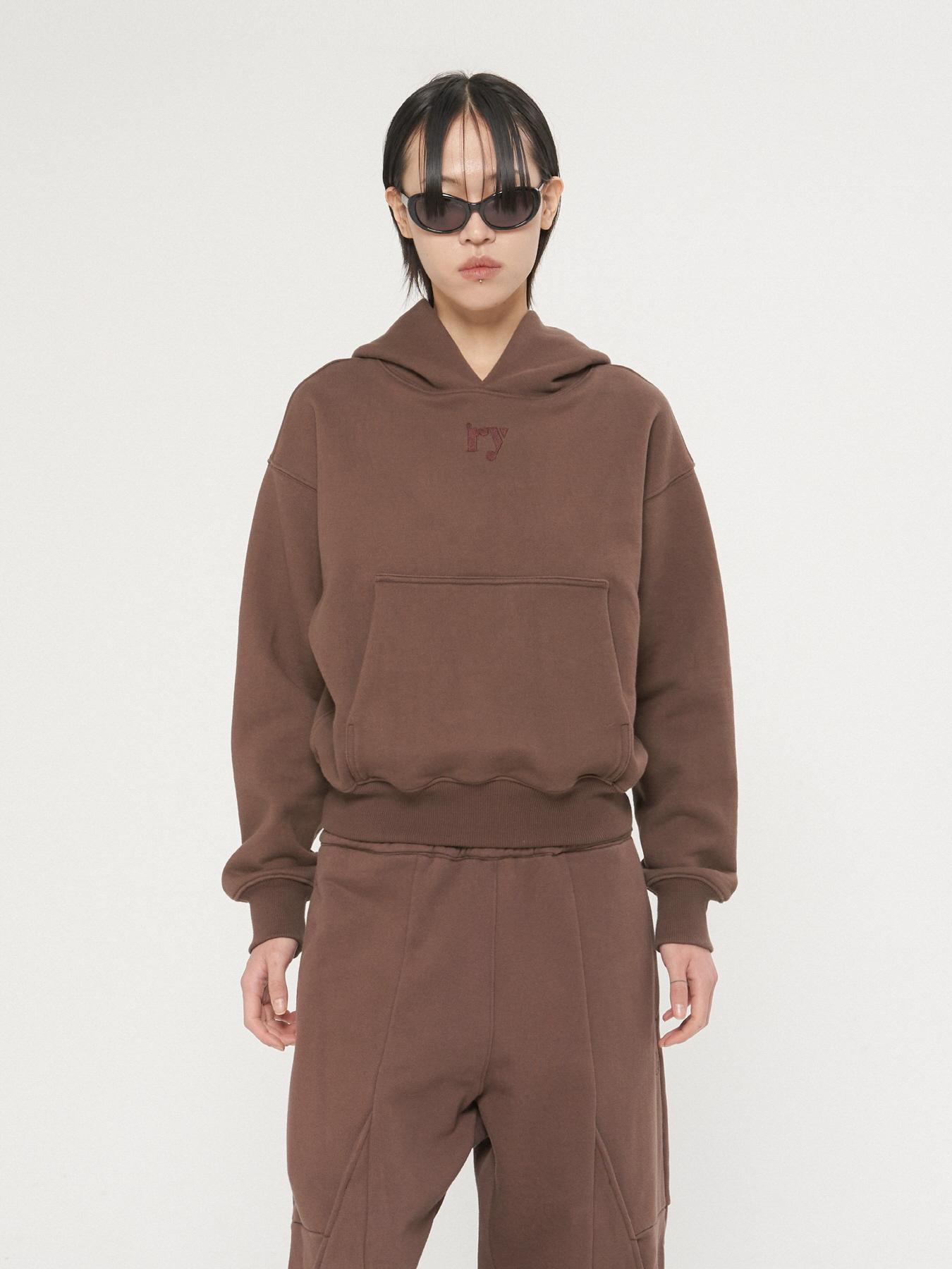 Ryu Young Heavy Sweat Hoodie, Brown 1