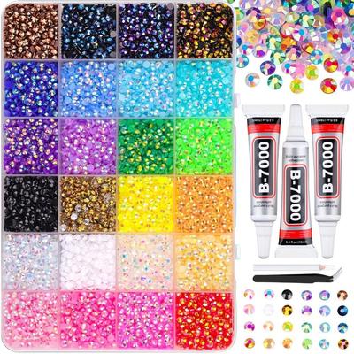Multicolor Resin Rhinestone Kit DIY Decoration Sparkling Flatback Gems Craft Supplies Nail Art Rhinestones for Hat Decoration