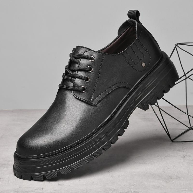 Genuine Leather Men Oxford Shoes Classic Comfy Formal Dress Footwear Soft Soles Outdoor Business Shoe Luxury Lace-Up Dress Shoes