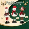 Vintage Christmas Table Centerpieces LED Lighted Figurine, Swirling Glitter Santa Claus Elk Snowman Musical Reindeer Decoration with Music for Holiday