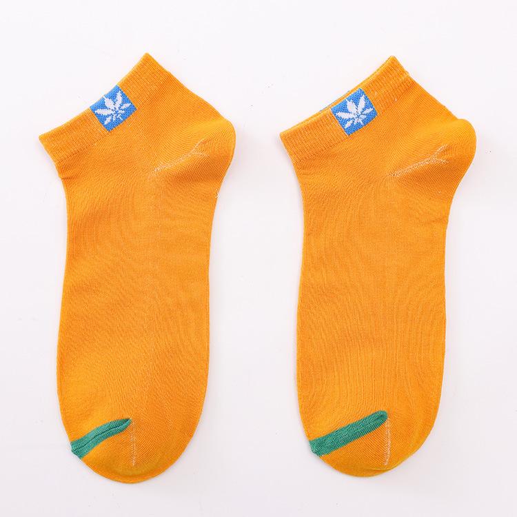 

Мужские носки, короткие носки, повседневные всесезонные носки, дышащие неглубокие носки, однотонные носки-лодочки 1pairs жёлтый