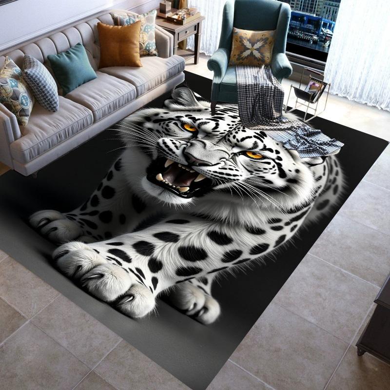 Large Area Rugs Non Slip Animal Tiger Pattern Carpet Living Room Sofa Kitchen Entrance Doormat Hallway Balcony Floor Mat