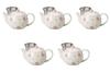 Set of 5 Sakura Awayuki Lightweight Pots Made In China by Setomonohonpo [350cc]