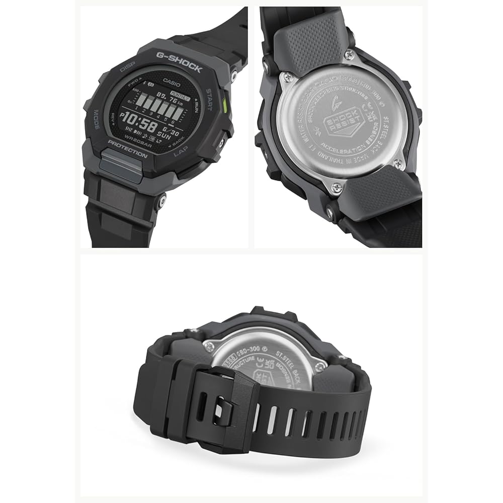 [Casio] G-Shock Watch [Domestic Genuine Product] G-SQUAD Bluetooth Equipped, Environmentally Friendly Materials, GBD-300-1JF Men's Black