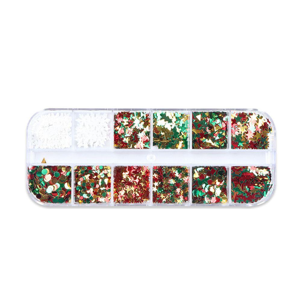 Flakes DIY Nail Art Decorations Xmas Tree Nail Glitter Snowflake Nail Sequins Snow Flakes Slices