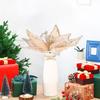 New 1-4PCS Christmas Flower Glitter Artificial Poinsettia Artificial Xmas Tree Decor for Home Party Decor New Year's Ornaments