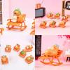 Capybara Figure Ornament Simulation Capybara Model Rocking Chair Capybara Ornaments Cartoon Rocking Chair Decoration Home Art