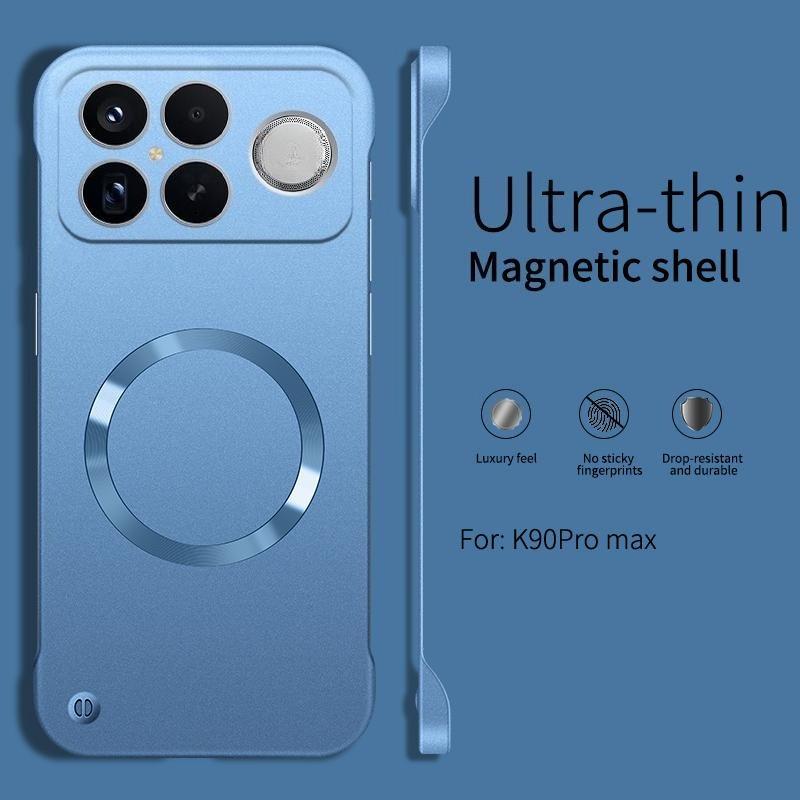Fashion Matte Hard Frameless Magnetic Phone Case for Xiaomi Poco F9 Ultra F9 Pro F8 Ultra F8 Pro Metallic Paint Frosted Thin Back Cover