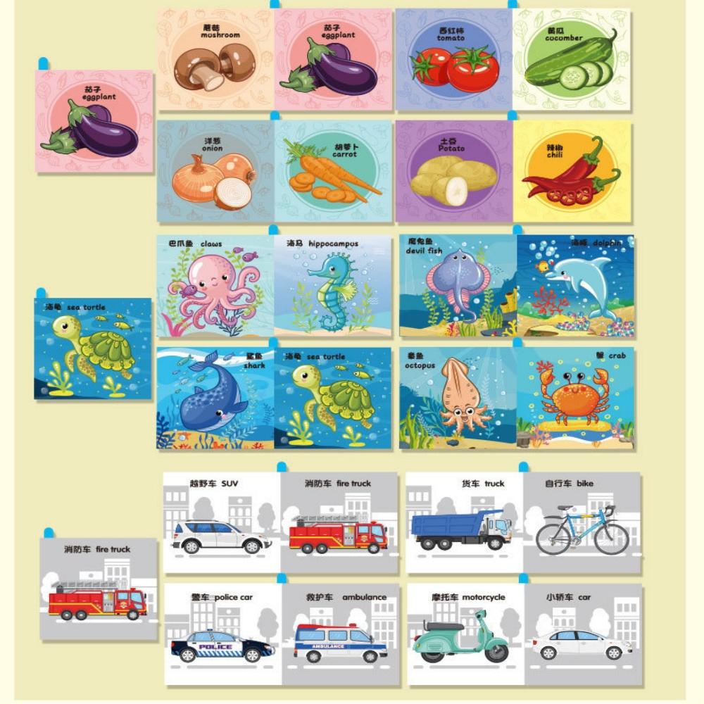 Chinese/English/Spanish Baby Cloth Book Parent-child Interactive Early Childhood Education Book Bilingual Early Education Cognitive Reading Material