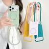 Detachable Wrist Strap 360° Rotating Foldable Kickstand Silicone Phone Case For iPhone 13 14 15 16 17 Pro Max Candy Color Cover