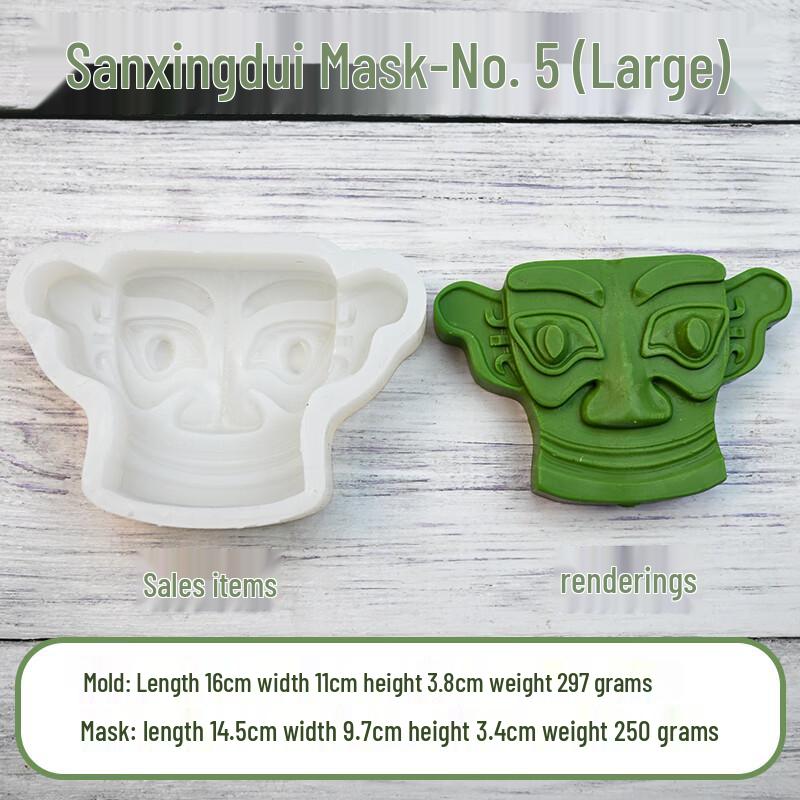 Sanxingdui Bronze Mask Ice Cream Mold