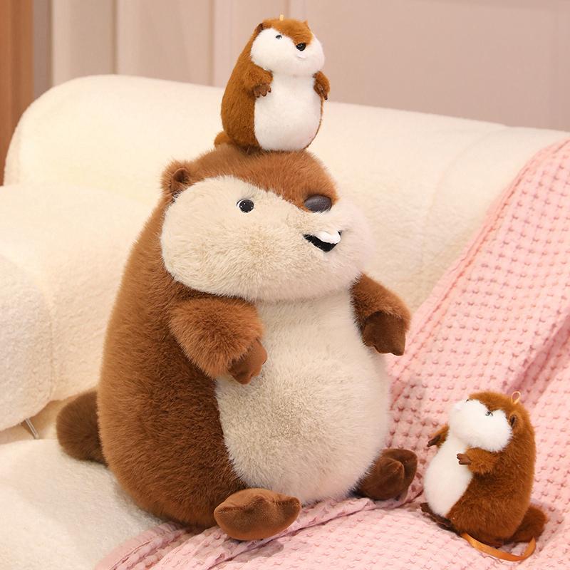 Cartoon Hot Selling Marmot Plush Doll Cute Nezha Beaver Marmot Animal Stuffed Toy Home Decoration Gift For Boys And Girls