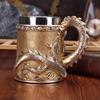 Oriental Dragon Grail: Retro Gold Wine Glass Ornament Gift