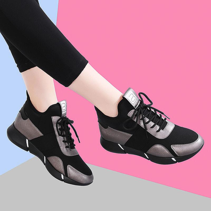 Soft-soled mother shoes women's 2025 summer new one-pedal middle-aged women's shoes lace-up casual sports shoes