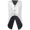 Boys Sparkly Sequin Vest Asymmetrical Hem Sleeveless Design for Parties Stage Events