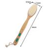 Bristle Shower Brush with Non-slip Long Wooden Handle Exfoliating Massage Scrubber for Back Foot Body Bathing