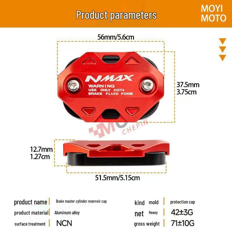 CNC-Aluminium-Bremsflüssigkeitsbehälterdeckel für Yamaha XMAX 250/300 (2020–2025)