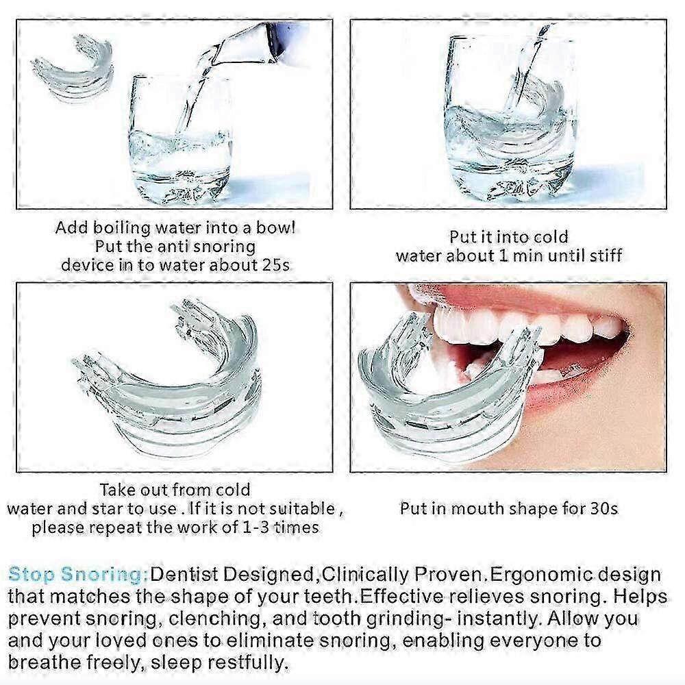 Anti-Schnarch-Mundschutz, Verstellbares Anti-Schnarch-Mundstück, Nacht-Zahnschutz, Bruxismus-Schlafbeißschiene