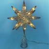 LED Glittering Rattan Wrought Iron Christmas Tree Topper Ornament
