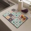 American retro kitchen countertop drain pad, diatomaceous earth absorbent pad, quick drying waterproof anti slip pad