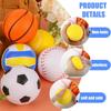 6cm Mini Sponge Pressure Ball Children's PU Ball Basketball Baseball Football Tennis Ball Squeezing Ball Pressure Reducing