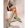 Damen Übergröße Britischer Stil Lackleder Loafers Neue Herbst Schleife Mittelhoch Blockabsatz Schuhe