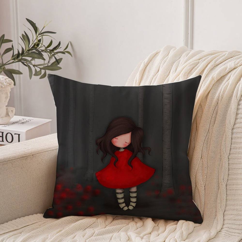 S-Santoro G-Gorjuss Art Pillow Case Home Decor Throw For Sofa Bed Car Room Decor Gift Idea