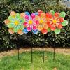 Multistyles Traditional Windmill Colorful Standing Lawn Flower Pinwheel  Outdoor Party Picnic Decor