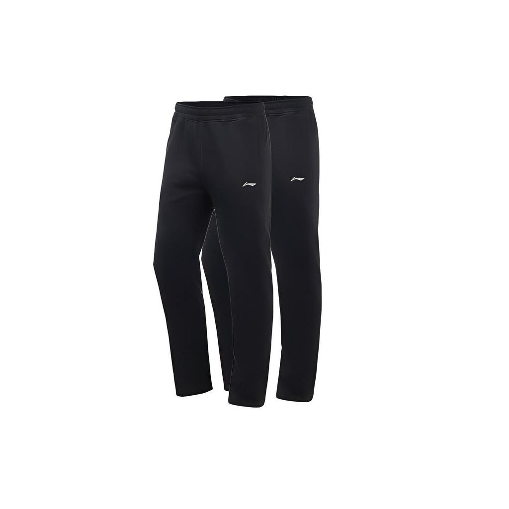 Li Ning Simple Slim Fit Casual Sports Pants Men bottoms Black AKLP869-4