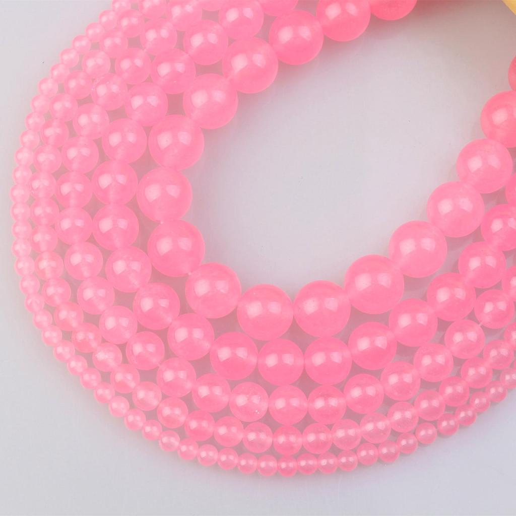 Bunte Chalcedon Jade Perlen für DIY Schmuck- & Armbandherstellung