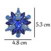 Exquisite Solid Color Rhinestone Snowflakes Brooches Pins For Women Lady Luxury Crystal Party Banquet Corsage Jewelry Gift
