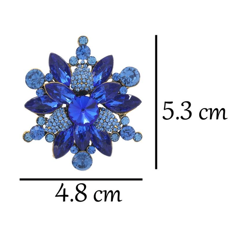 Exquisite Solid Color Rhinestone Snowflakes Brooches Pins For Women Lady Luxury Crystal Party Banquet Corsage Jewelry Gift