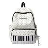 Sac à dos niche original touches de piano pois sac à dos étudiant fille sac à dos scolaire grande capacité polyvalent style universitaire sac à dos de voyage simple