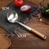 Wooden Handle Wok Spatula 304 Stainless steel spatula cooking Utensils spoon long handle Large Size turner Fried Steak Shovel