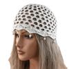 Adjustable Hollow Knit Cap Hollow Out Ethnic Style Cap Breathable Bohemian Cap  Outdoor