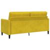 Sofa Set with Storage 2 pcs Yellow Polyester