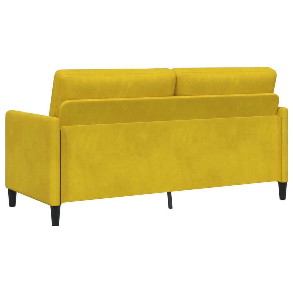 Sofa Set with Storage 2 pcs Yellow Polyester