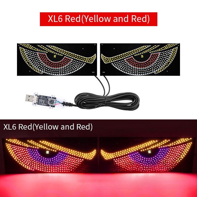 Auto Teufelsauge Licht RGB Dynamisches Dämonenauge Dekoratives Licht LED Display Dekor Pixel Panel Windschutzscheibe USB 5V Mehrfachmodus Lampe