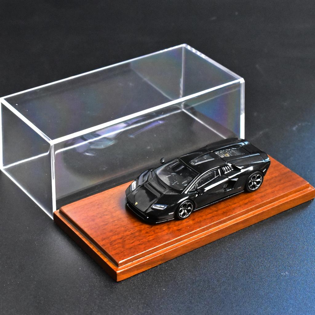 1:64 Acrylic Leather Bottom Universal Model Car Dust Box(Excluding car)