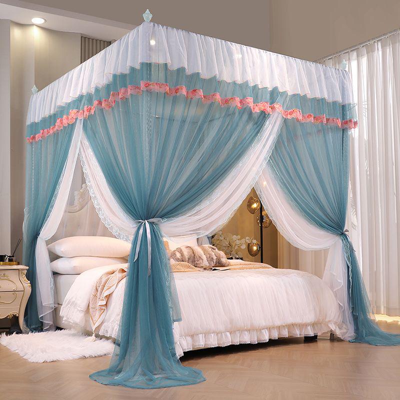 Three-Door Princess Style Thickened Mosquito Net for Single/Double Bed