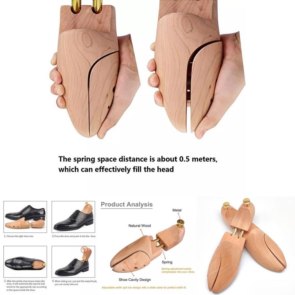 Premium Wooden Shoe Tree With Spring Design Ideal For Preventing Wrinkles And Deformation