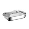Abay Thickened Stainless Steel Lidded Roasting Pan Set