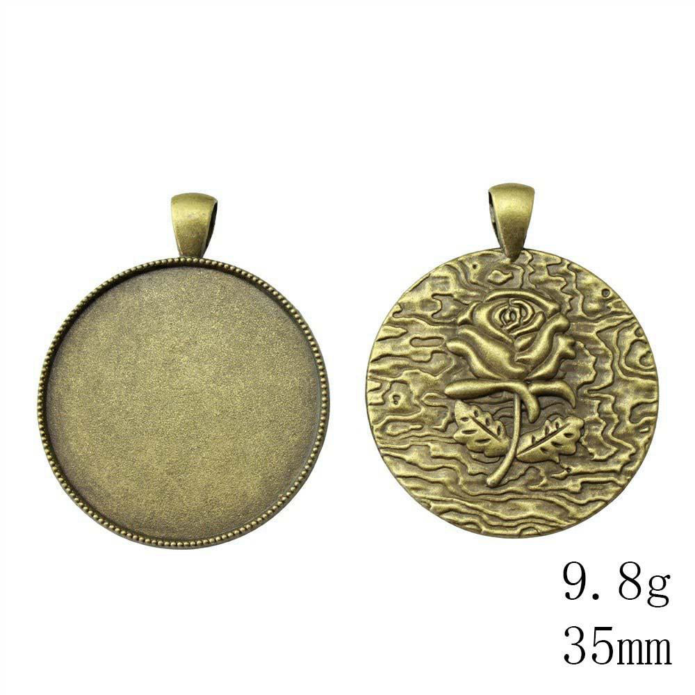 New Year's Day Accesories Fit Round 30-35mm Glass Cabochon Base Setting Tray Accessories Parts Souvenir Accessory Parts