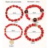 Bohemian Herz Baum Charm Bead Armbänder Set Neue Aussage Mehrschichtige Armbänder Anhänger Charme Stretch Armreifen Weiblichen Schmuck